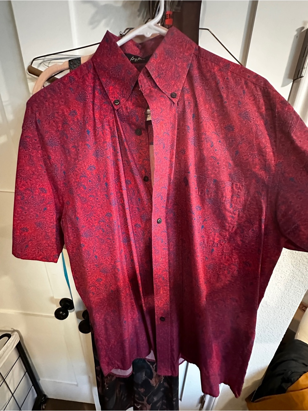 Wrangler Red Paisley Button-Up Shirt